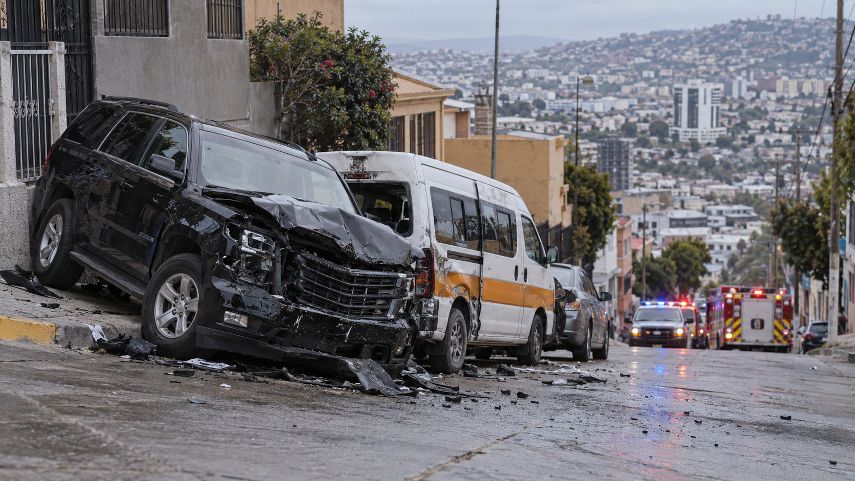 MECÁNICO MUERE TRAS DESLIZARSE CAMIONETA POR UNA PENDIENTE EN LAS CUMBRES; HAY CUATRO HERIDOS